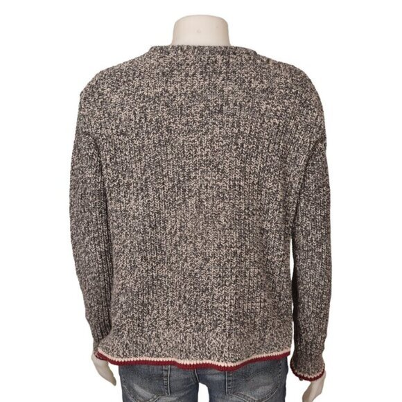 Roots Cabin Knit Oversized Sweater Gray Crewneck Size Small - Picture 5 of 10